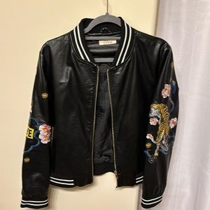 Faux leather jacket